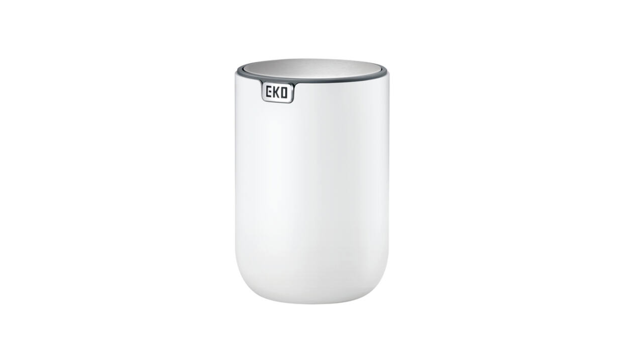 Afvalbak EKO Fandy 2 tafelmodel met swingdeksel 1,5 liter wit