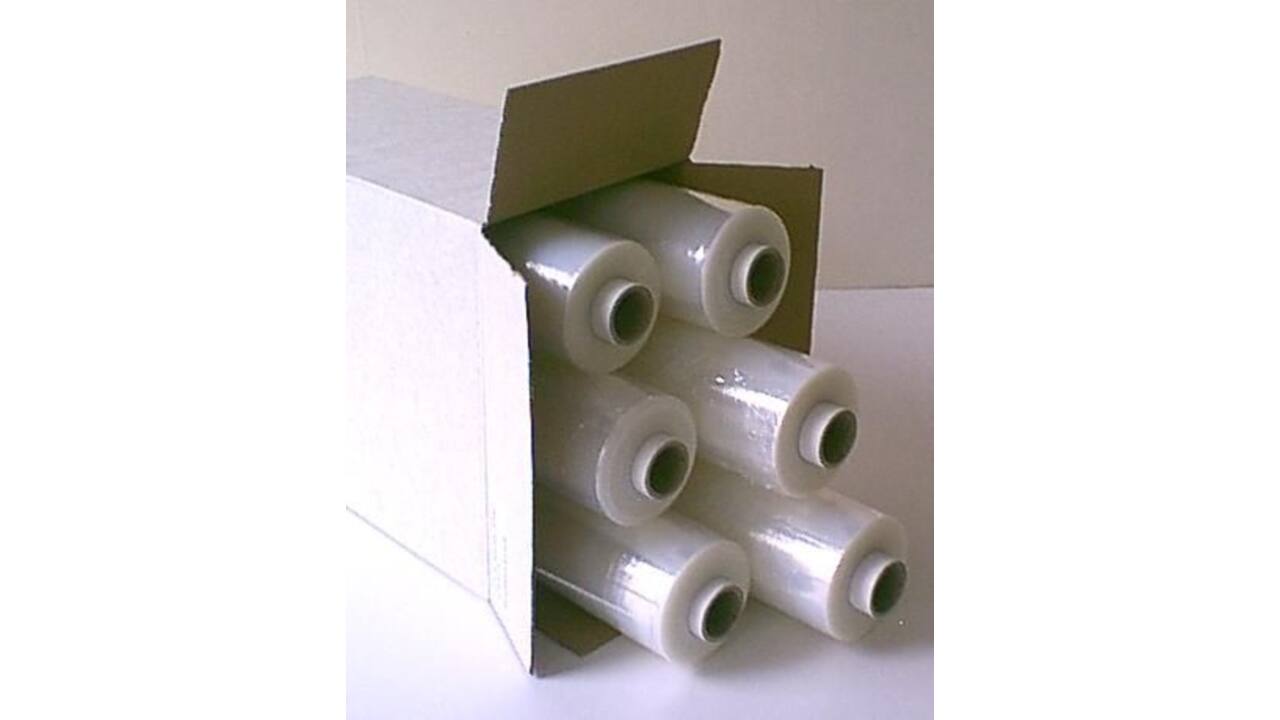Wikkelfolie IEZZY 500mmx300m 20mu 100% recycled (PCR) transparant