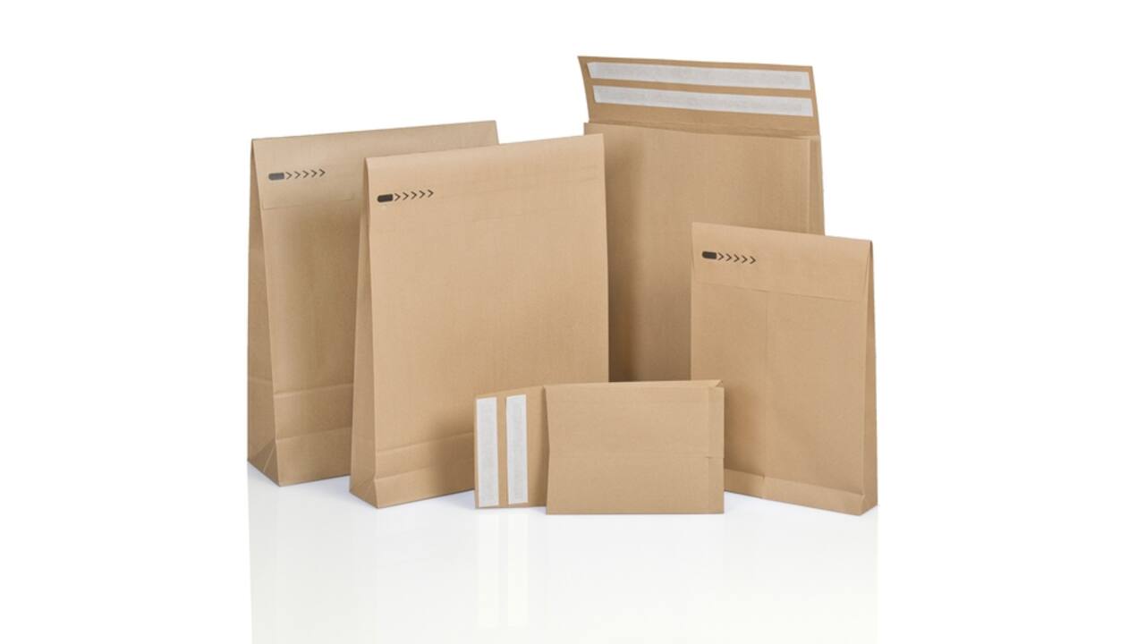 E-Commerce envelop IEZZY 250x350x80+96mm met retoursluiting br 250st
