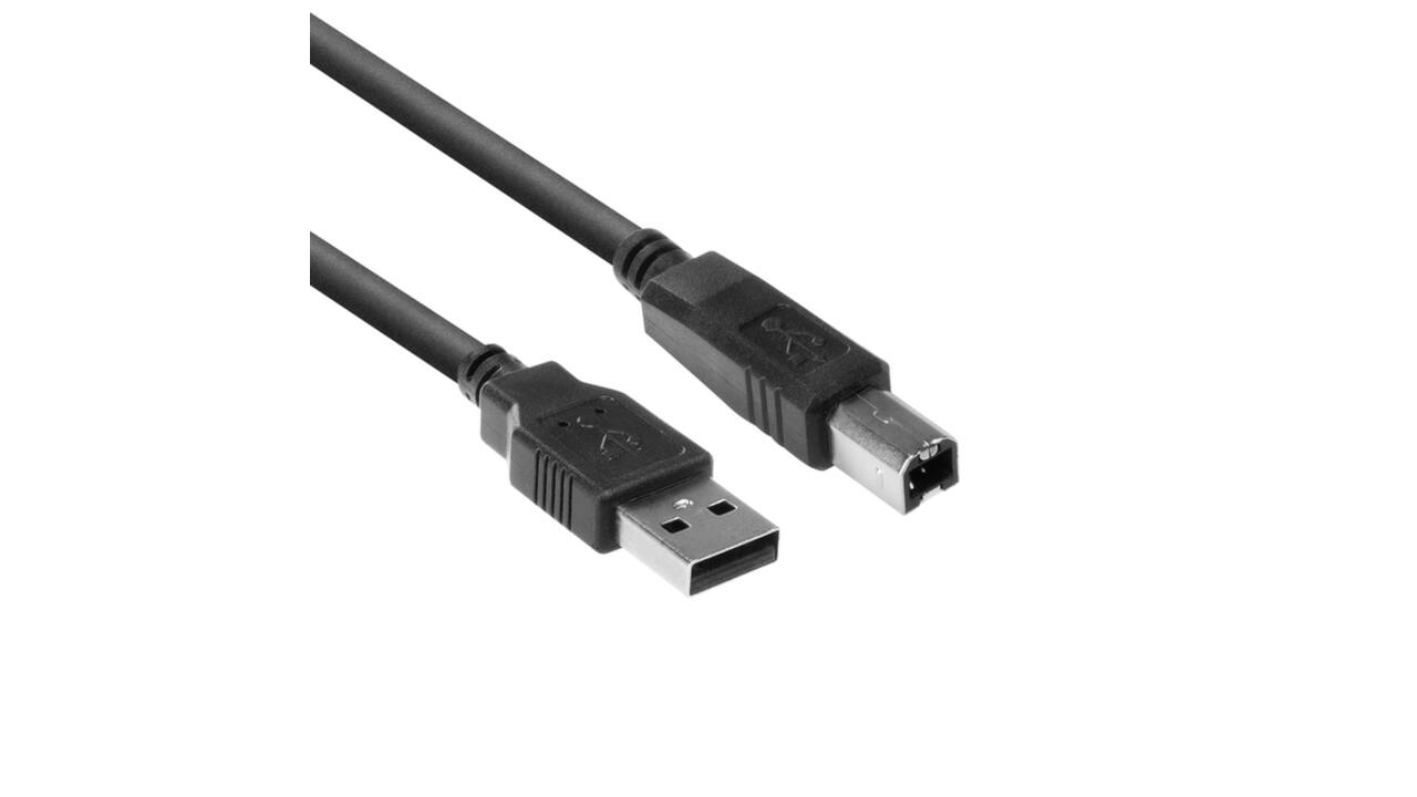 Kabel ACT USB 2.0 A male - USB B male 1 meter