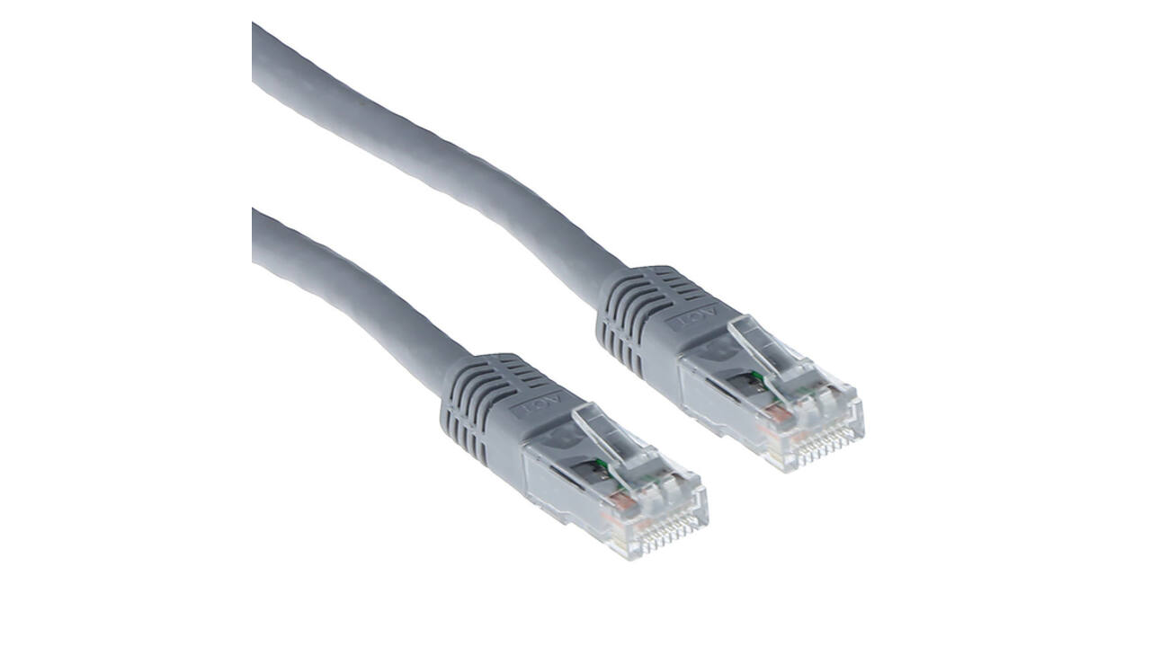 Kabel ACT U/UTP CAT6 patchkabel RJ45 Grijs 0.25 meter