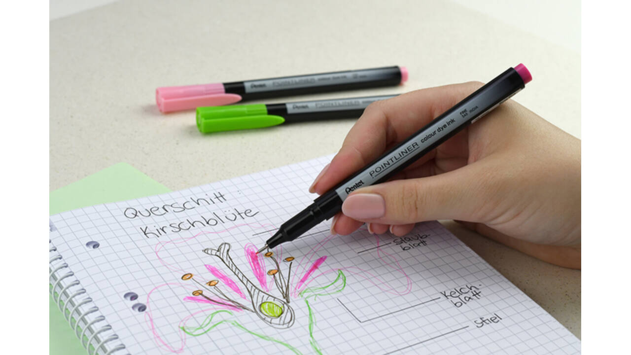 Fineliner Pentel Pointliner S40-B fijn rood