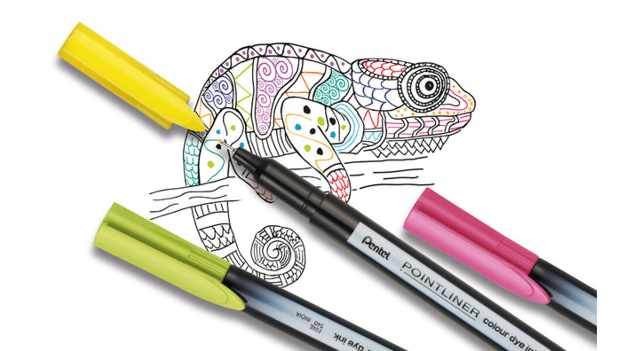 Fineliner Pentel Pointliner S40-B fijn rood