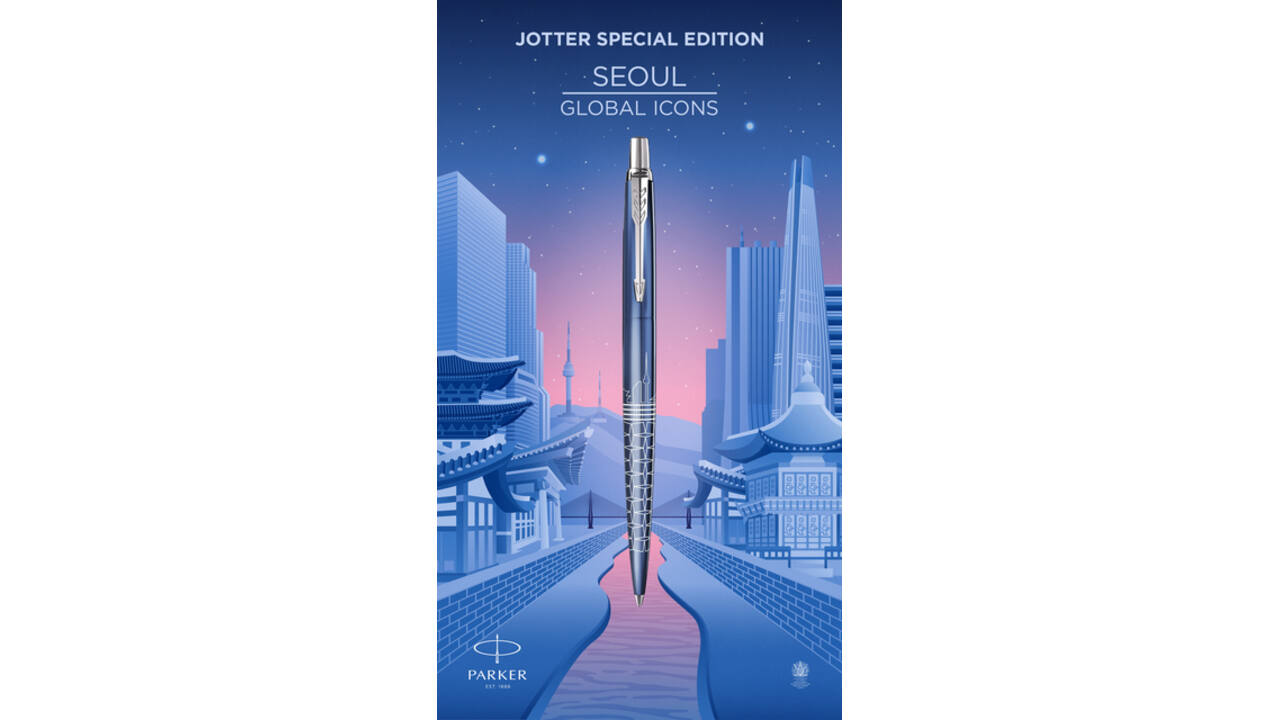Balpen Parker Jotter special edition Seoul blue CT medium