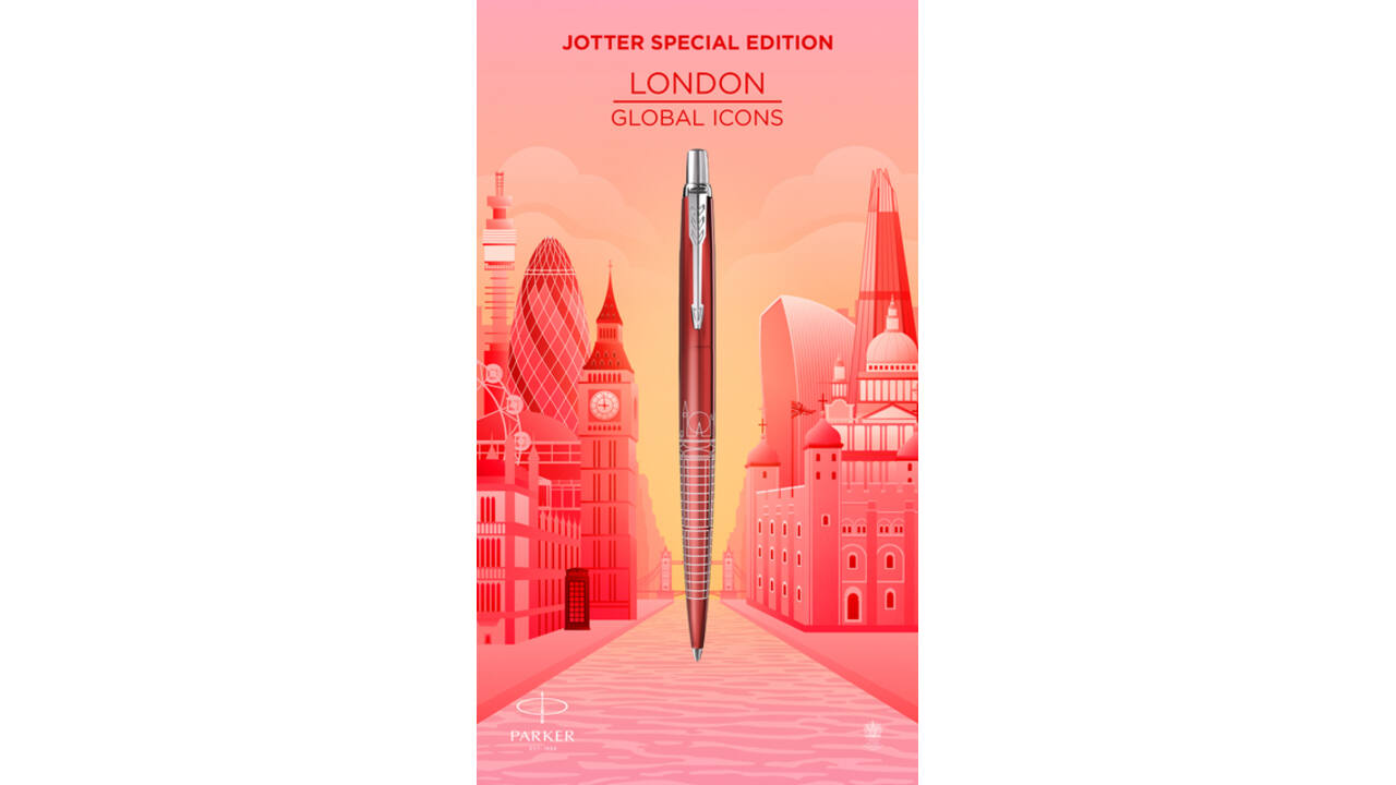 Balpen Parker Jotter special edition London red CT medium