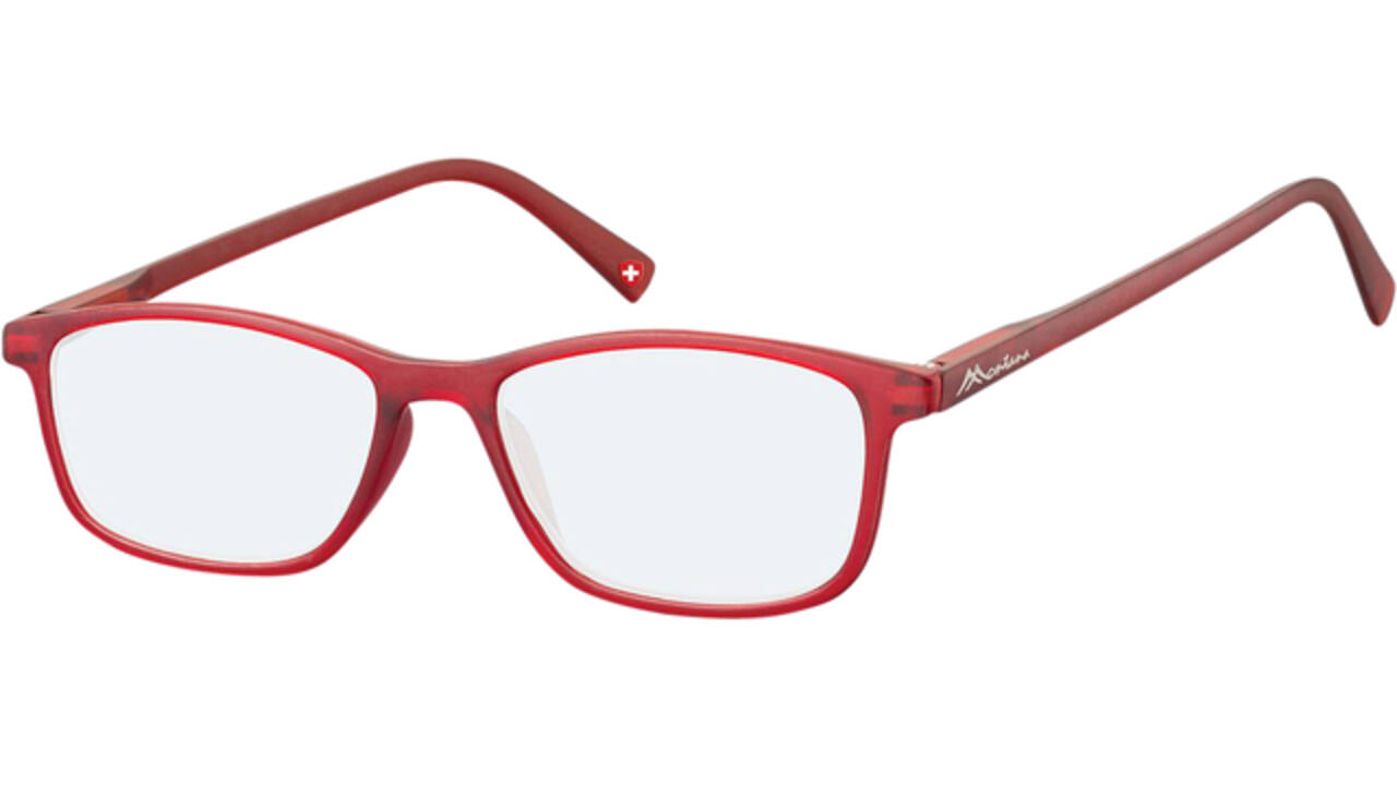 Bril  Montana +0.00 dpt blue light filter rood