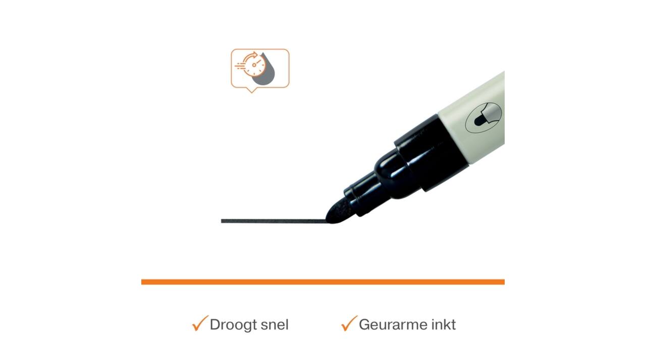 Whiteboardmarker Nobo ronde punt 3mm zwart