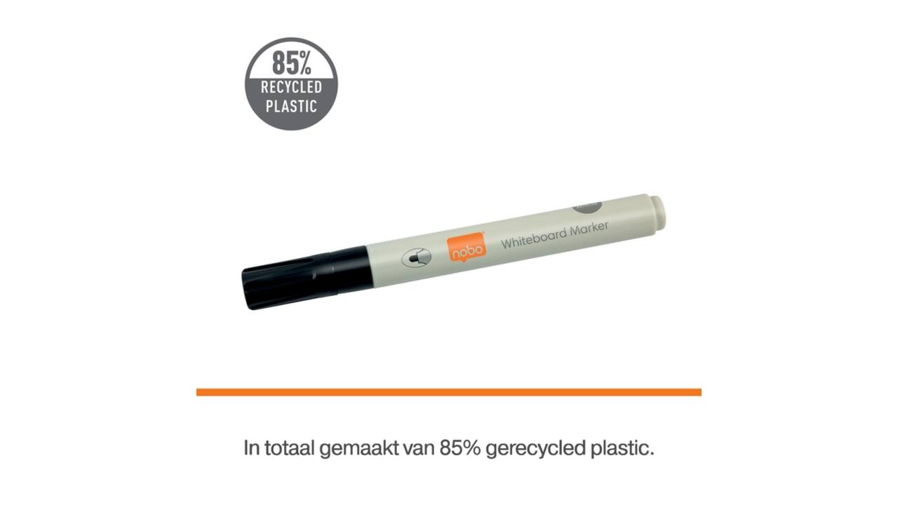 Whiteboardmarker Nobo ronde punt 3mm zwart