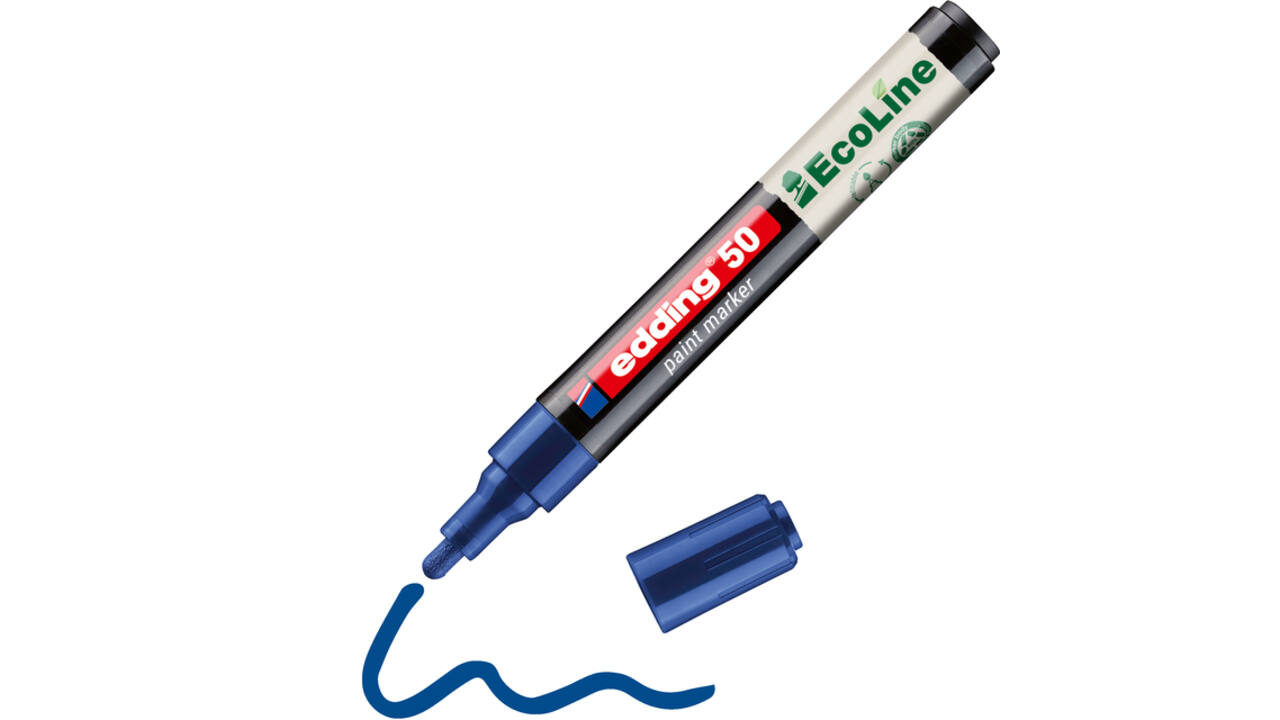 Paintmarker edding 50 EcoLine op waterbasis 2-3mm blauw