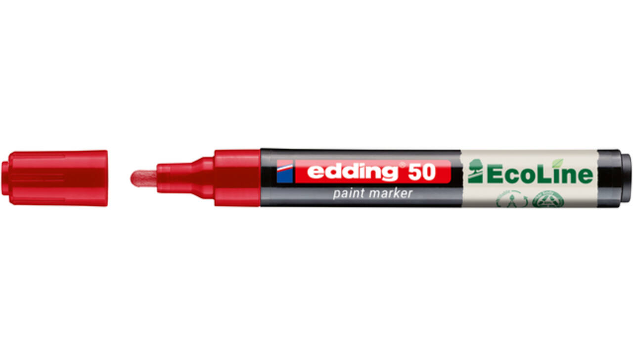 Paintmarker edding 50 EcoLine op waterbasis 2-3mm rood
