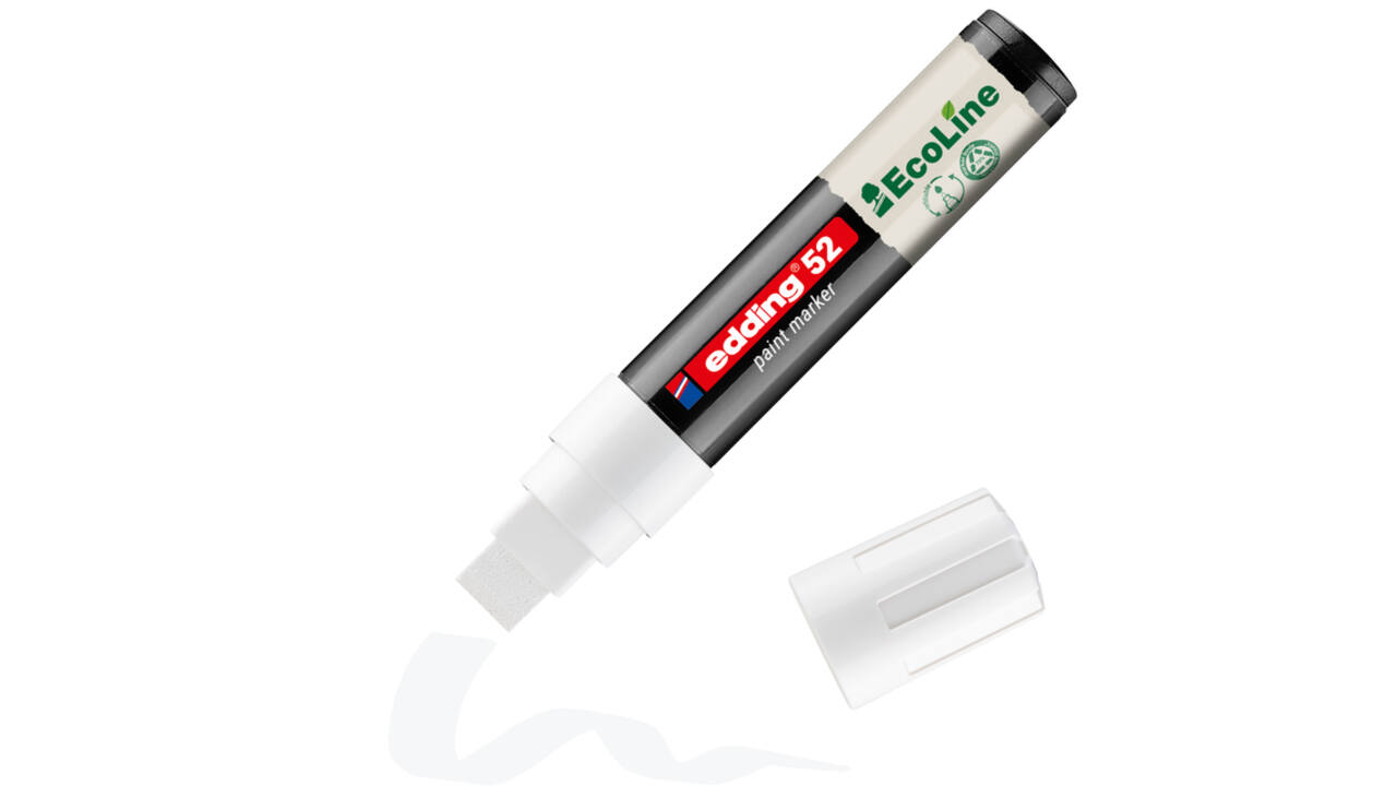 Paintmarker edding 52 EcoLine op waterbasis 4-15mm wit