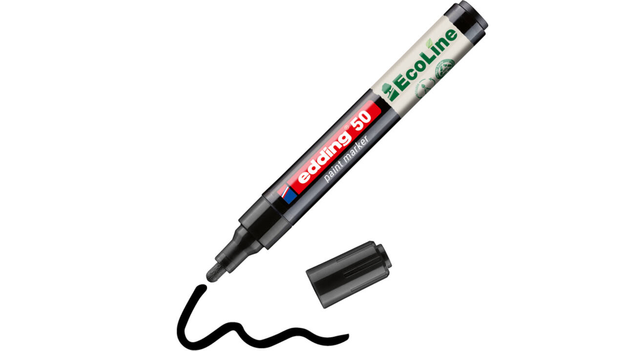 Paintmarker edding 50 EcoLine op waterbasis 2-3mm zwart