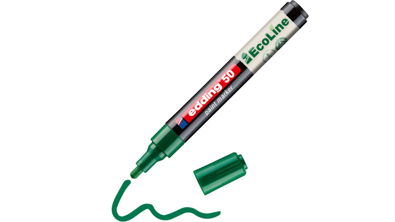 Paintmarker edding 50 EcoLine op waterbasis 2-3mm groen