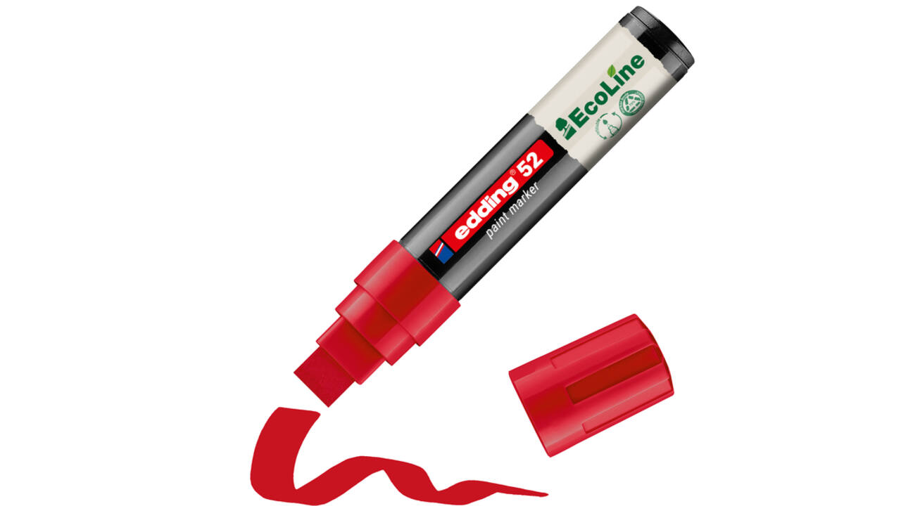 Paintmarker edding 52 EcoLine op waterbasis 4-15mm rood