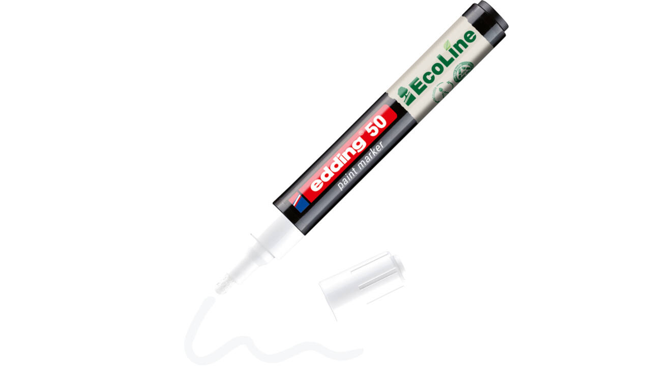 Paintmarker edding 50 EcoLine op waterbasis 2-3mm wit