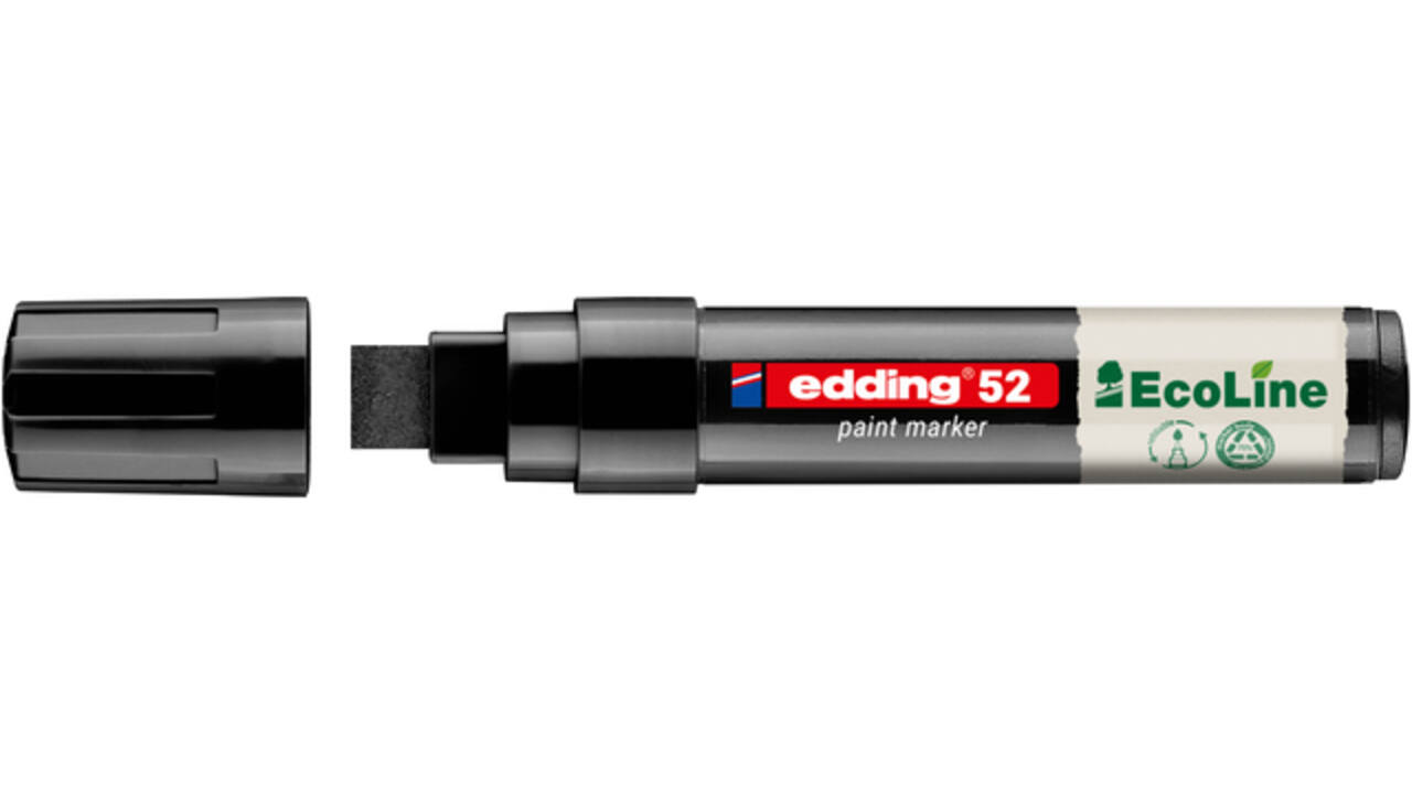 Paintmarker edding 52 EcoLine op waterbasis 4-15mm zwart