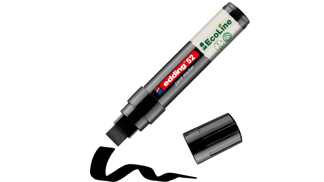 Paintmarker edding 52 EcoLine op waterbasis 4-15mm zwart