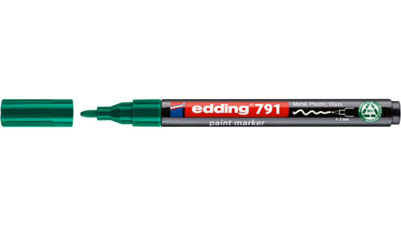 Paintmarker edding 791 PCR op alcoholbasis 1-2mm groen