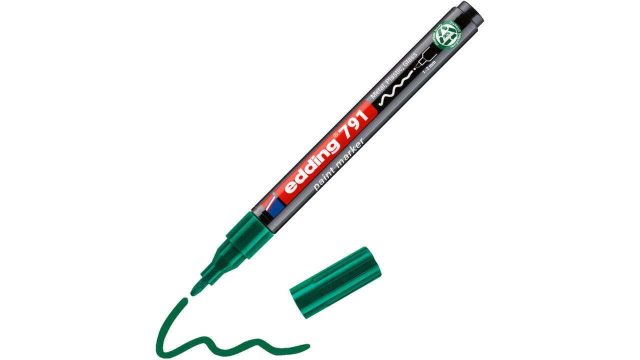 Paintmarker edding 791 PCR op alcoholbasis 1-2mm groen