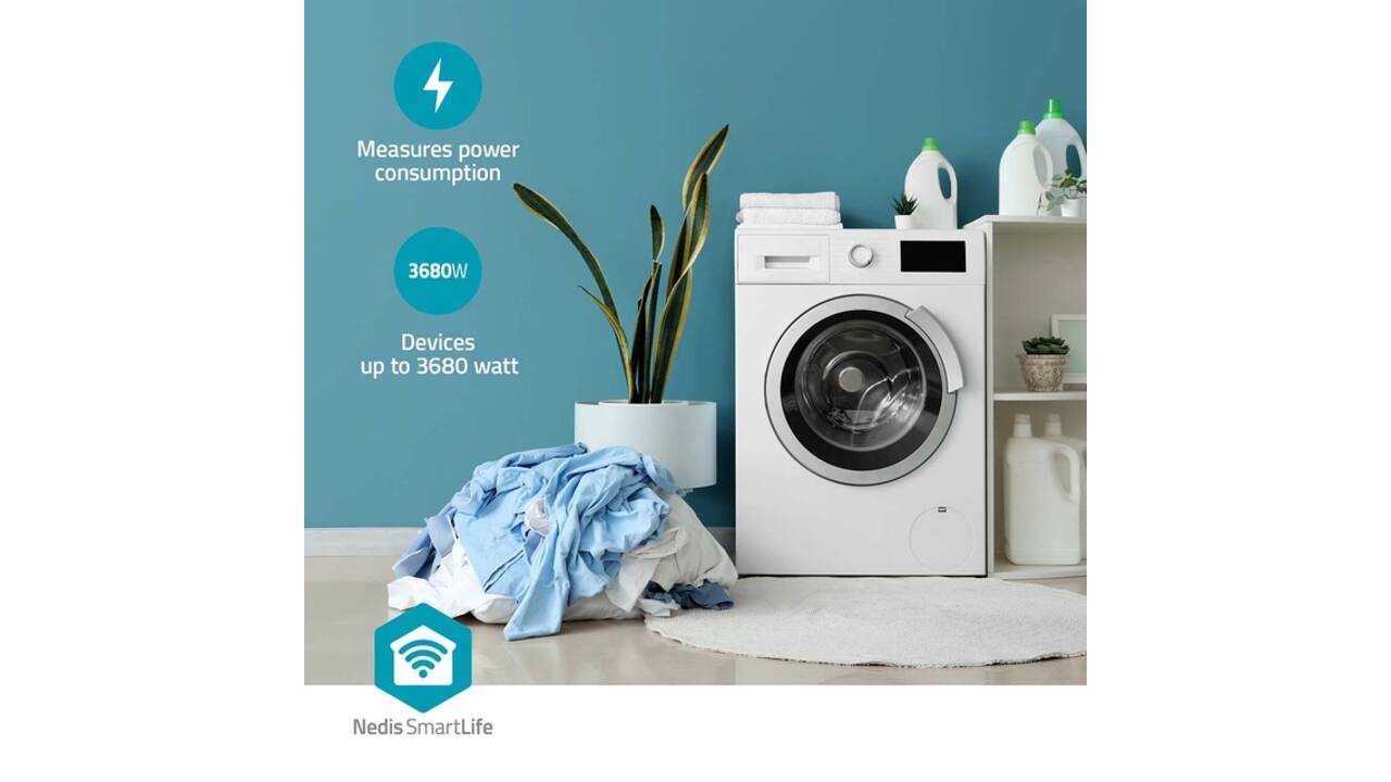 Slimme stekker Nedis Smartlife Wifi 3 stuks wit
