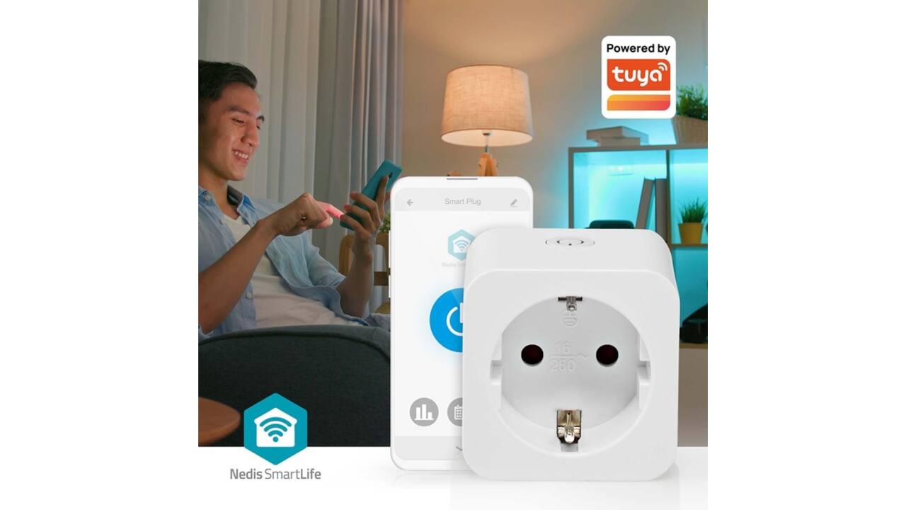 Slimme stekker Nedis Smartlife Wifi 3 stuks wit