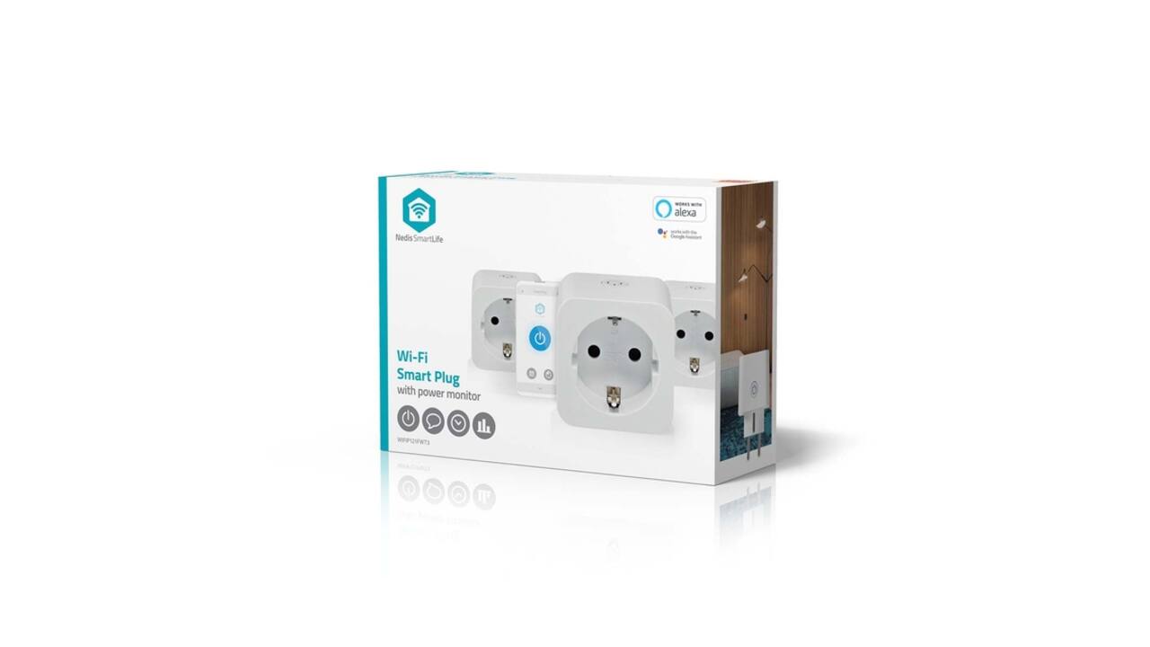 Slimme stekker Nedis Smartlife Wifi 3 stuks wit
