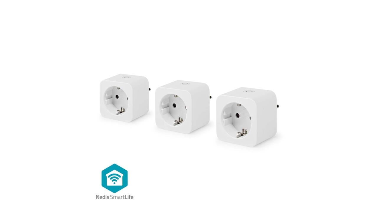 Slimme stekker Nedis Smartlife Wifi 3 stuks wit