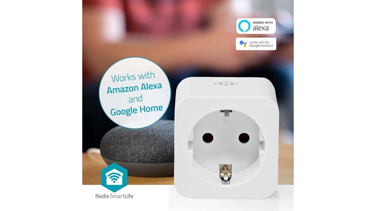 Slimme stekker Nedis Smartlife Wifi 3 stuks wit
