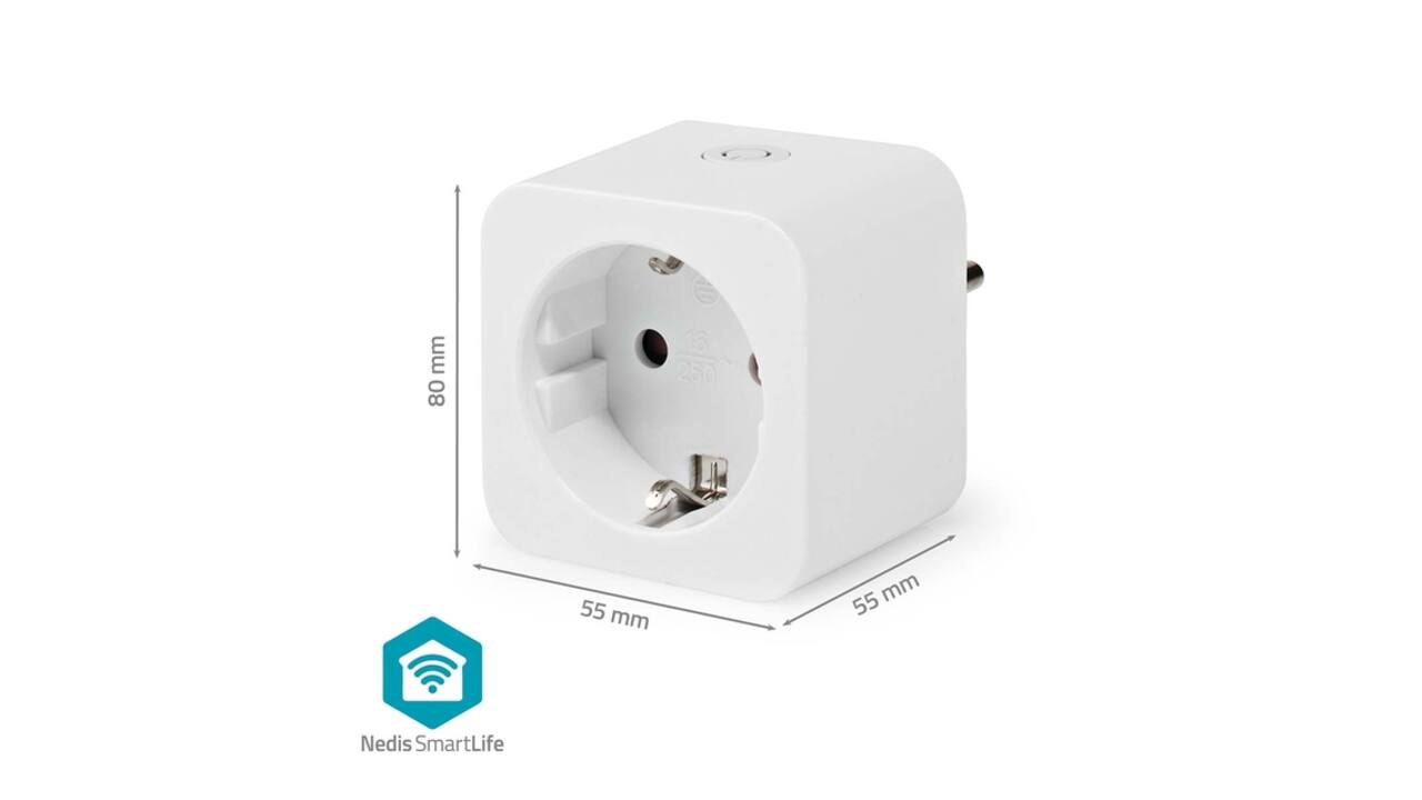 Slimme stekker Nedis Smartlife Wifi 3 stuks wit