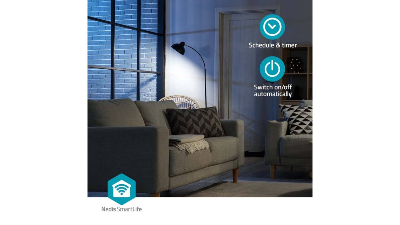 Slimme stekker Nedis Smartlife Wifi 3 stuks wit