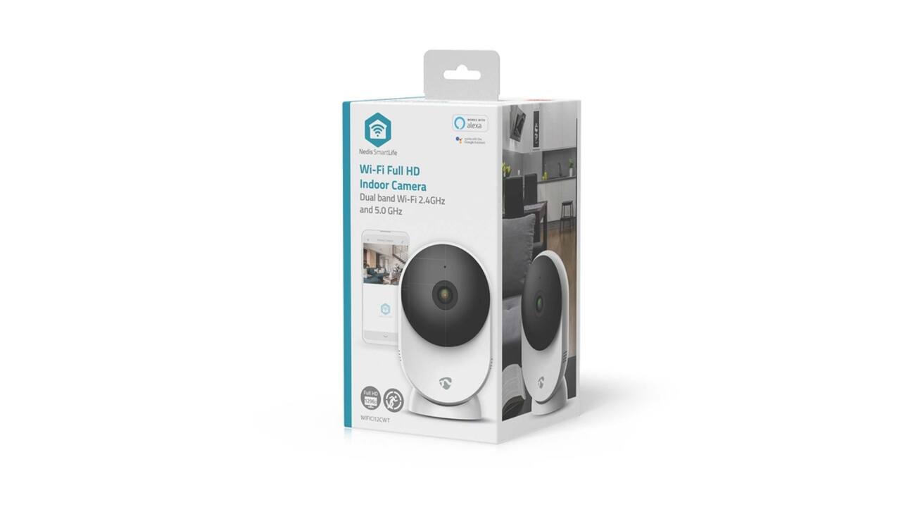 Beveiligingscamera Nedis Smartlife Wifi indoor 3MP Full HD 1296p wit