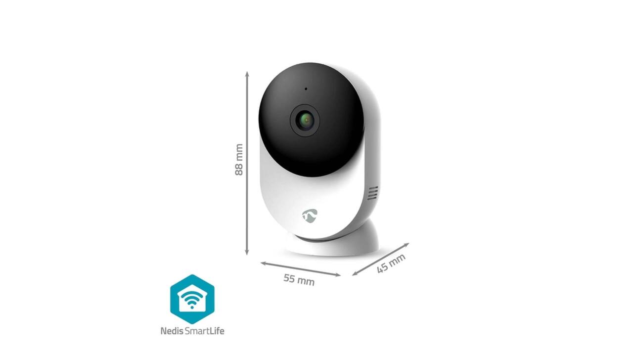 Beveiligingscamera Nedis Smartlife Wifi indoor 3MP Full HD 1296p wit