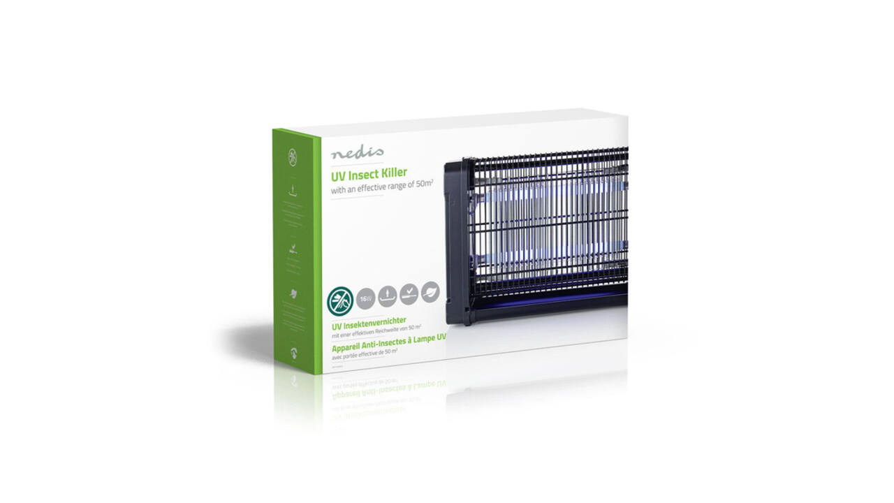 Insectenlamp Nedis electrisch 2x8watt 50M2 zwart