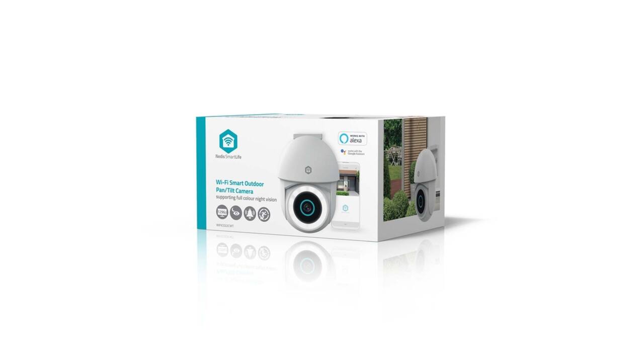 Beveiligingscamera Nedis Smartlife Wifi buiten 3MP Full HD 1296p wit