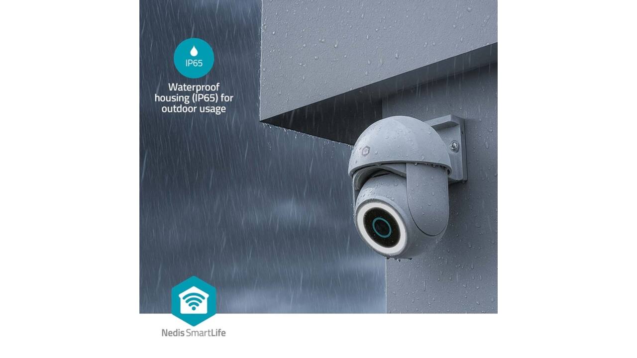 Beveiligingscamera Nedis Smartlife Wifi buiten 3MP Full HD 1296p wit