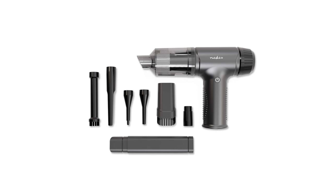 Handstofzuiger / luchtblazer Nedis 90W oplaadbaar zwart