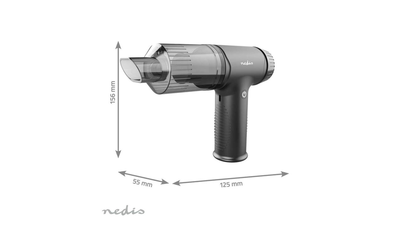Handstofzuiger / luchtblazer Nedis 90W oplaadbaar zwart