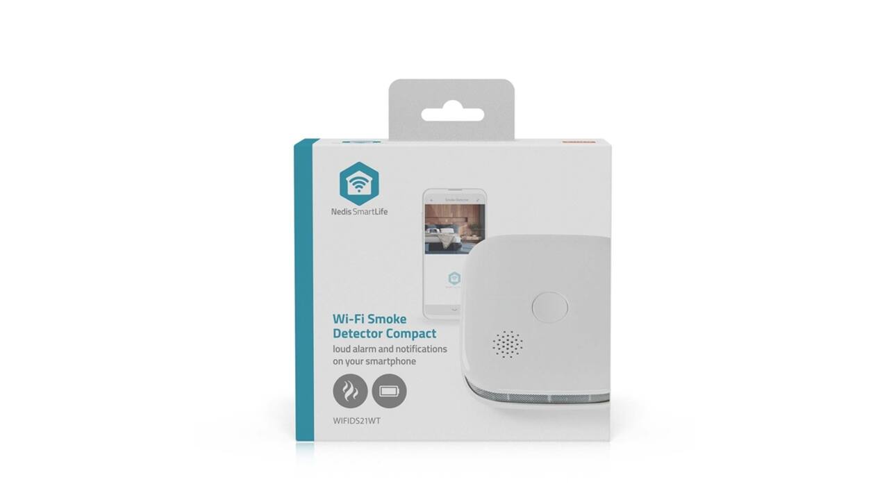 Rookmelder Nedis Smartlife Wifi 10 jaar sensor wit
