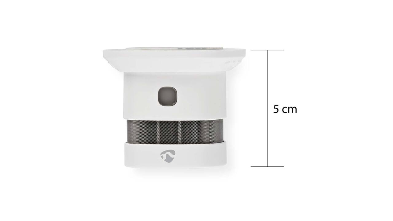 Rookmelder Nedis Smartlife Zigbee 3.0 Wifi 10 jaar sensor wit