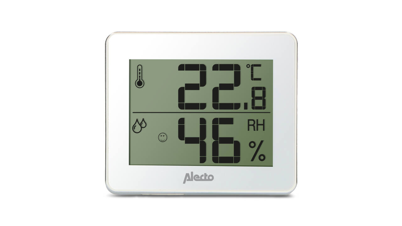 Thermometer hygrometer Alecto WS-55 wit - zilver