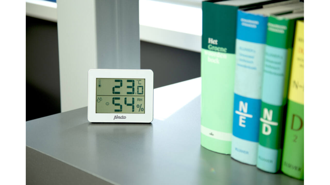 Thermometer hygrometer Alecto WS-55 wit - zilver