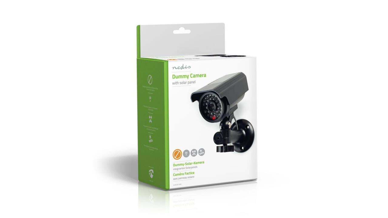 Dummy beveiligingscamera Nedis bullet solar buiten grijs