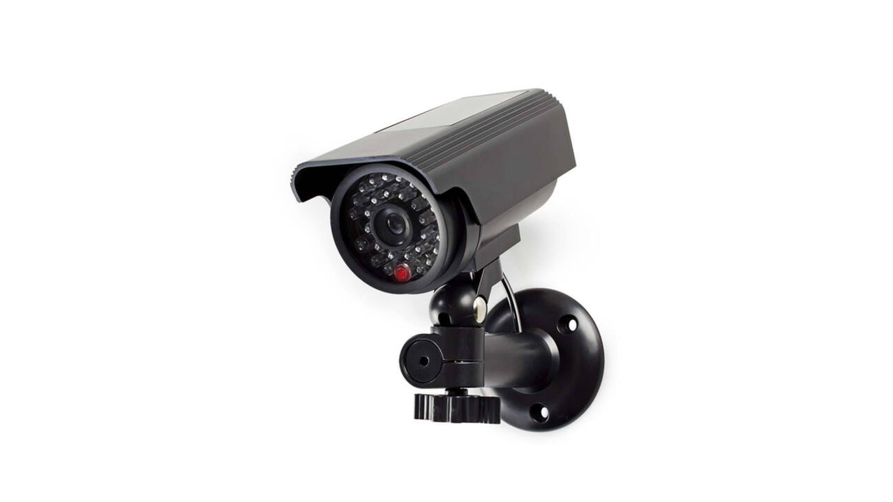 Dummy beveiligingscamera Nedis bullet solar buiten grijs