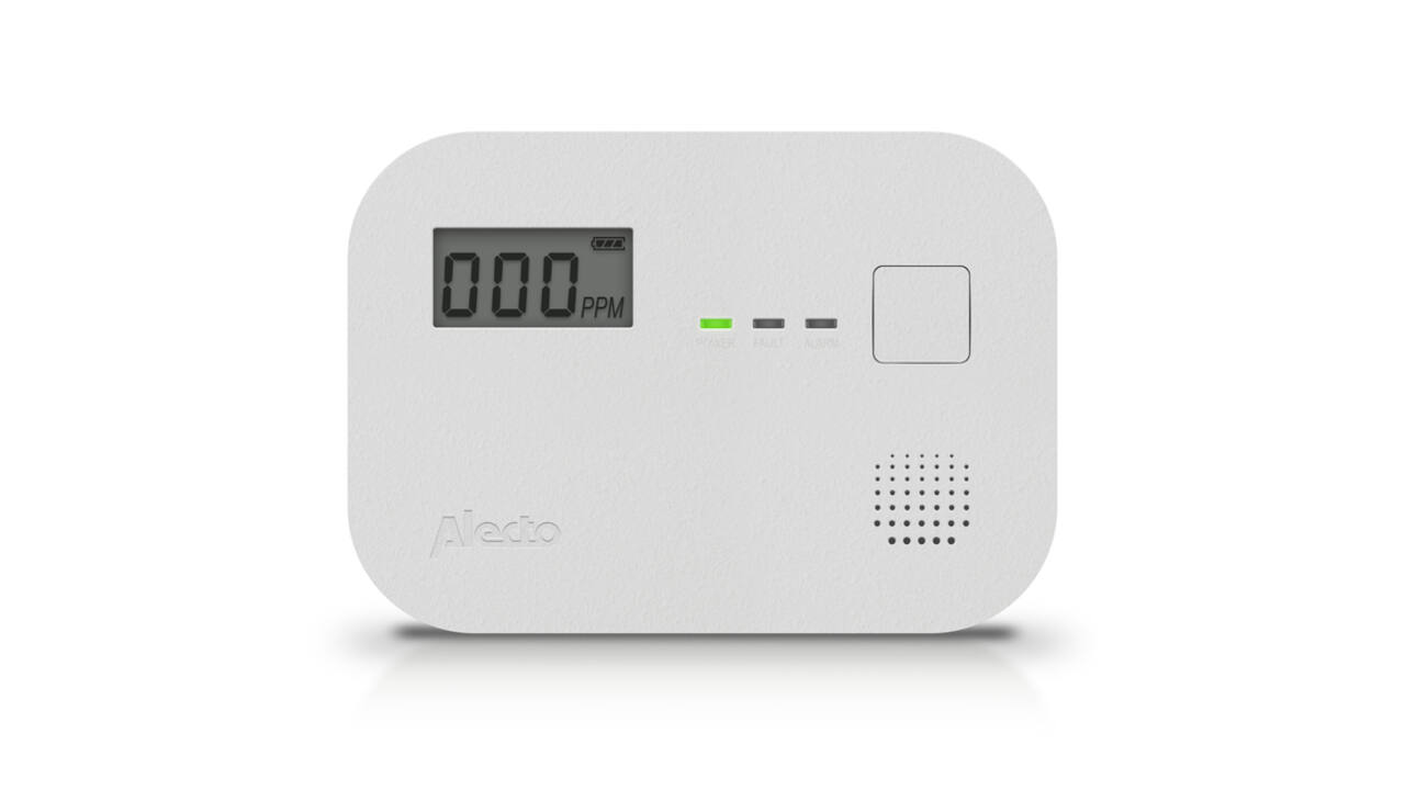 Koolmonoxidemelder Alecto 10 jaar sensor en display COA3910 wit