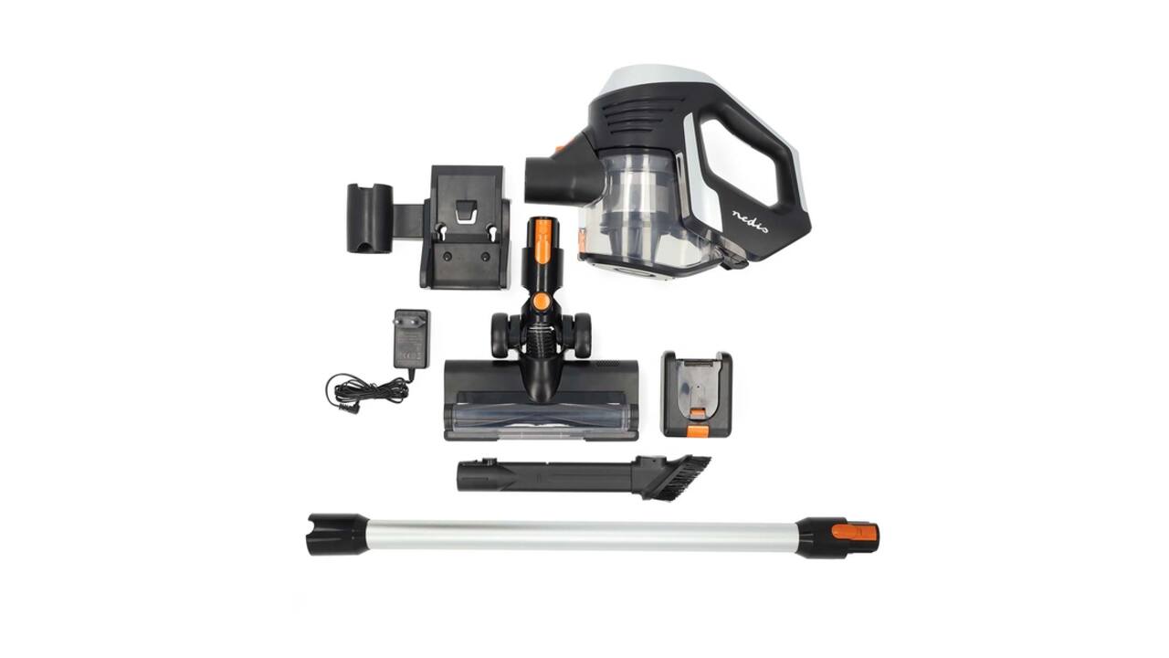 Steelstofzuiger Nedis 2-in-1 snoerloos HEPA 130W zwart
