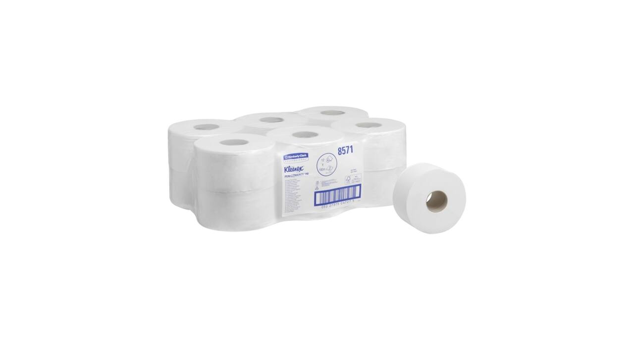 Toiletpapier Kleenex jumbo 2-laags 180m wit 8571