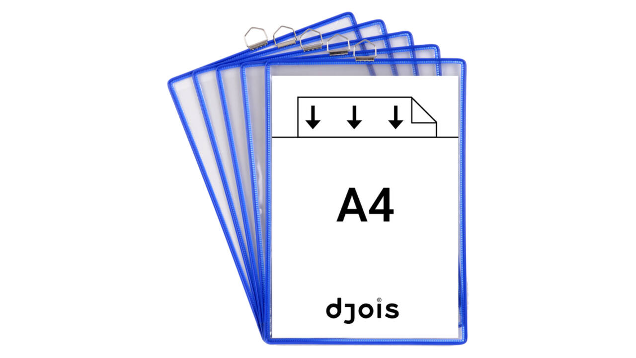 Zichtpanelenframe hangend Tarifold A4 blauw 5 stuks