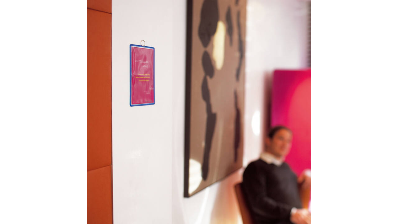 Zichtpanelenframe hangend Tarifold A4 blauw 5 stuks