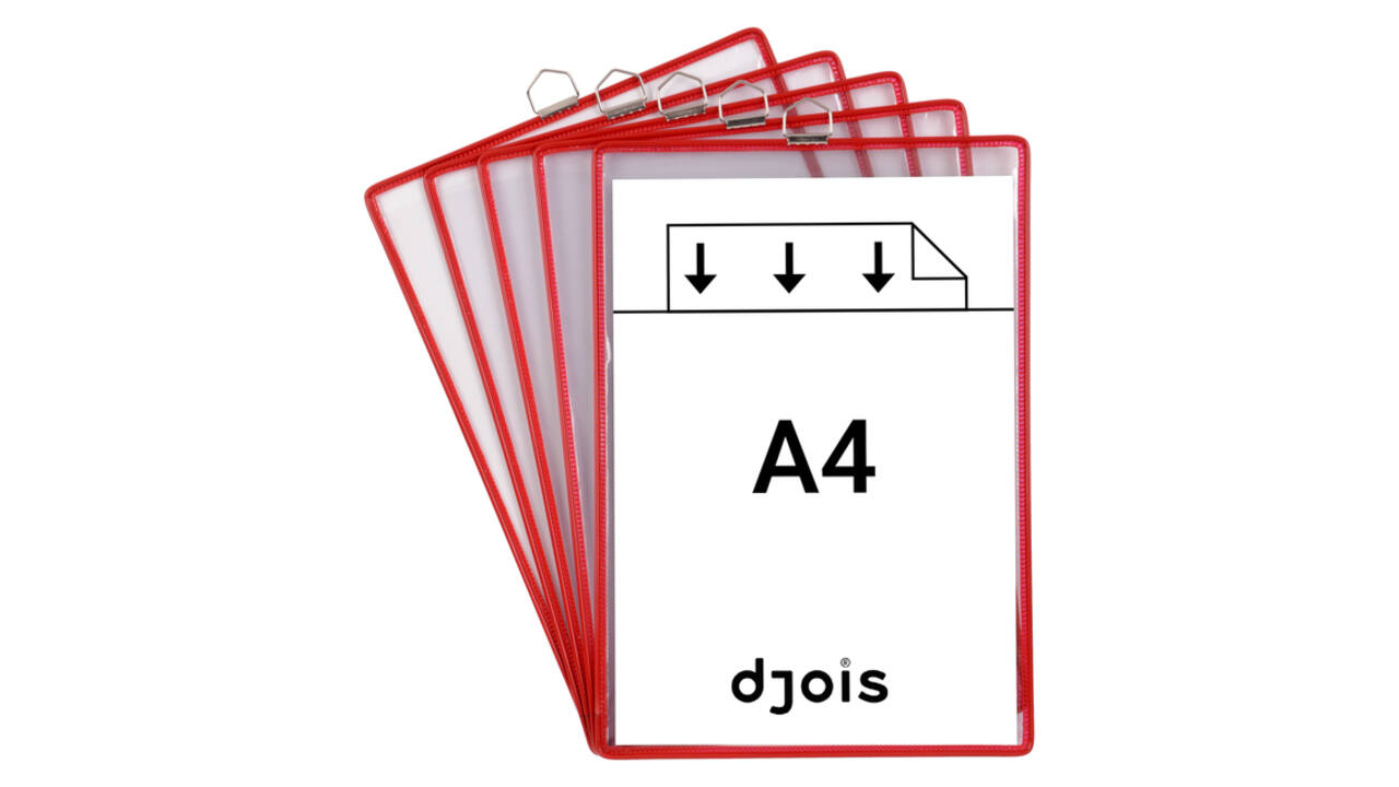 Zichtpanelenframe hangend Tarifold A4 rood 5 stuks
