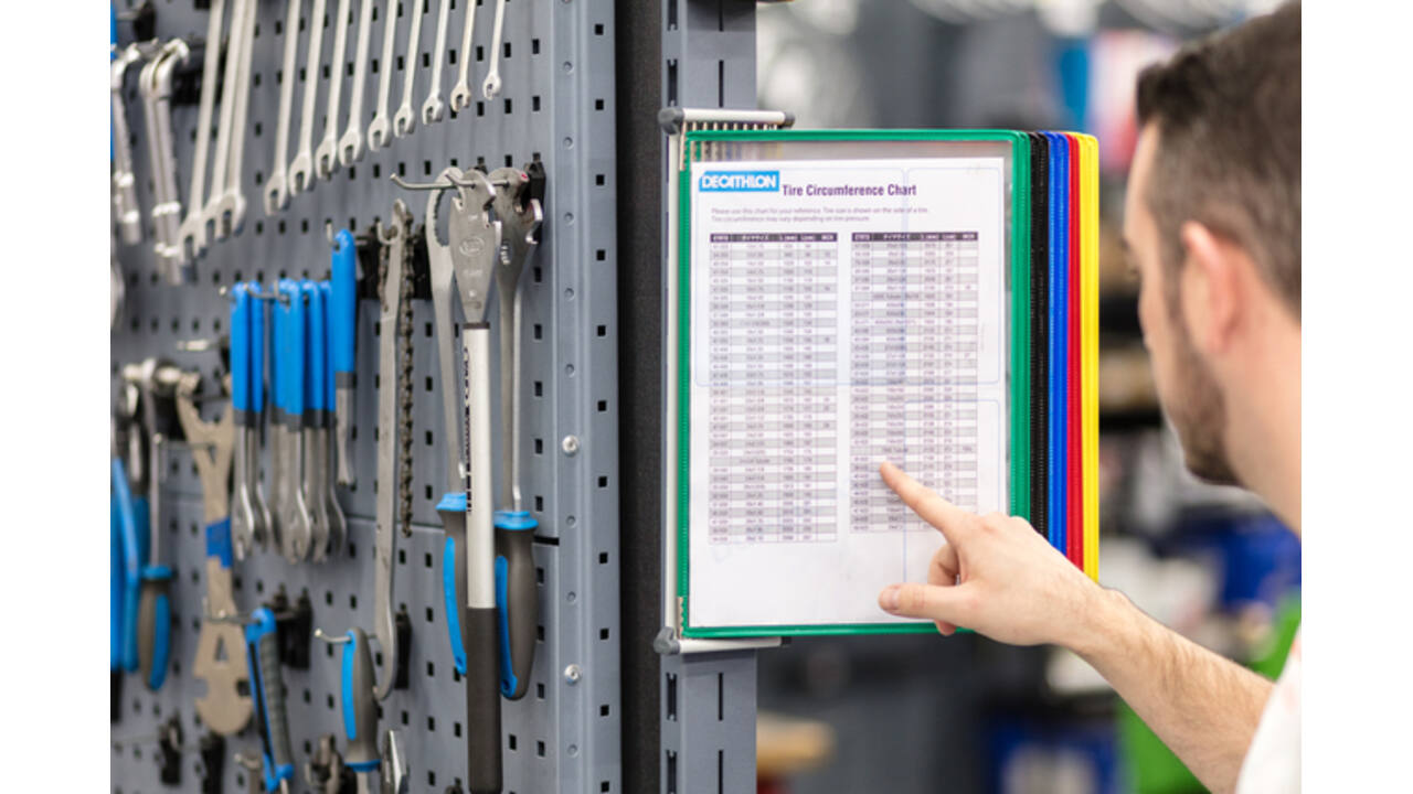 Zichtpanelensysteem wand Tarifold magnetisch A4 met 10-tassen assorti
